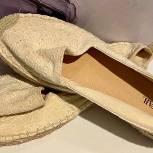 Cream Eyelet  Espadrille
